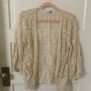 New Chic Lace Open-Front Cardigan